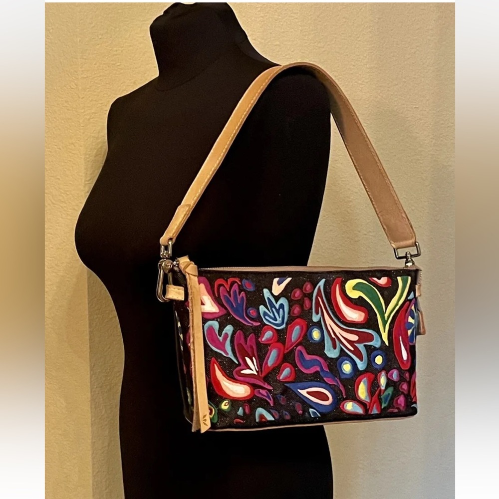 Consuela Embroidered Mack Shoulder Bag